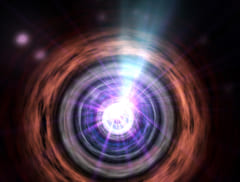 まっすぐ地球に向かってジェット放射する超古代の大質量ブラックホールの謎の画像 1/4