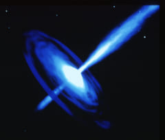 まっすぐ地球に向かってジェット放射する超古代の大質量ブラックホールの謎の画像 3/4
