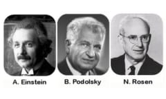 アインシュタイン・ポドルスキー・ローゼン。EPR論文を発表した当時ポドルスキーとローゼンはまだ20代と30代の若手だった。