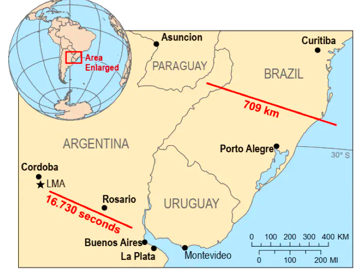 全長700km の稲妻が「史上最長の雷」に認定される（ブラジル）の画像 2/3
