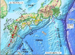 日本地図とプレート