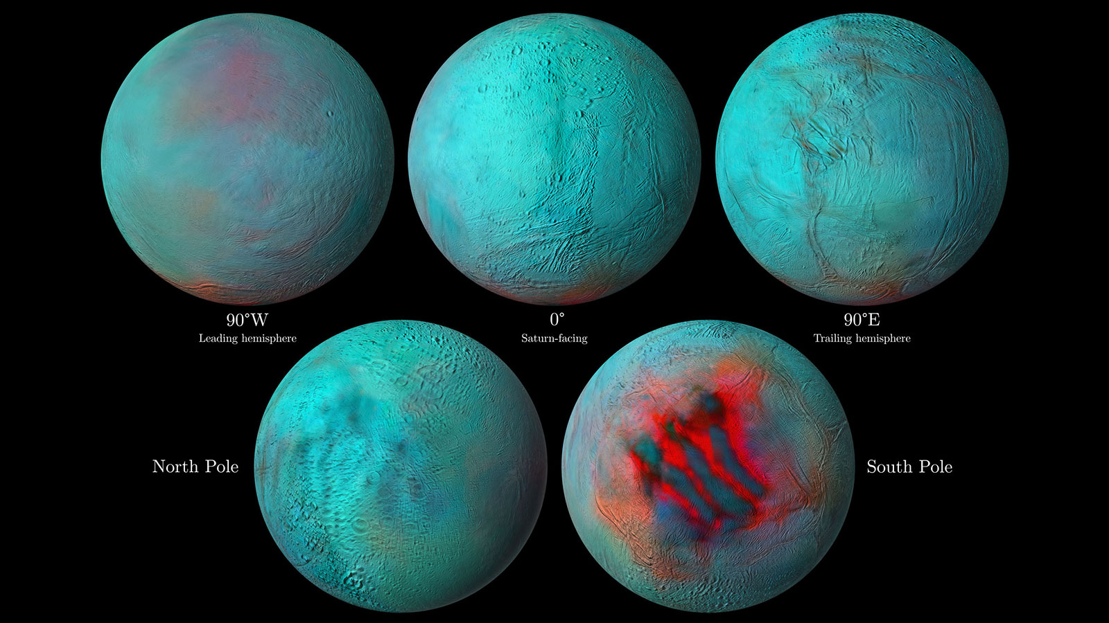 土星の月エンケラドゥスの北半球に「新鮮な氷」があると判明。地質学的な活動が続いている可能性ありの画像 1/2