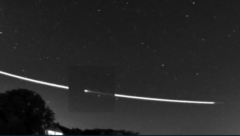 9月22日に撮影された流星が、宇宙へと帰っていく軌道。