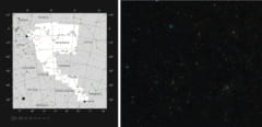 潮汐破壊現象『AT2019qiz』が観測されたエリダヌス座周辺の空。