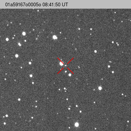 小惑星2020VT4の発見画像。