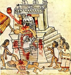 アステカで行われた生贄の儀