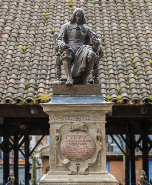 フランス、ボーモン・ド・ロマーニュにあるフェルマーの記念碑。