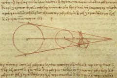 アリスタルコスの『太陽と月の距離と大きさについて』の写本。