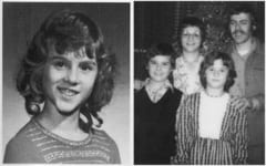 少女として育てられたデイビッド、右は家族写真