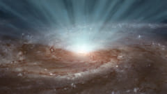 メシエ101に基づいた銀河中心の超大質量ブラックホールのイメージ。