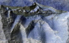 火星にある氷の断崖