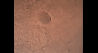 パーサヴィアランスの火星着陸の様子。