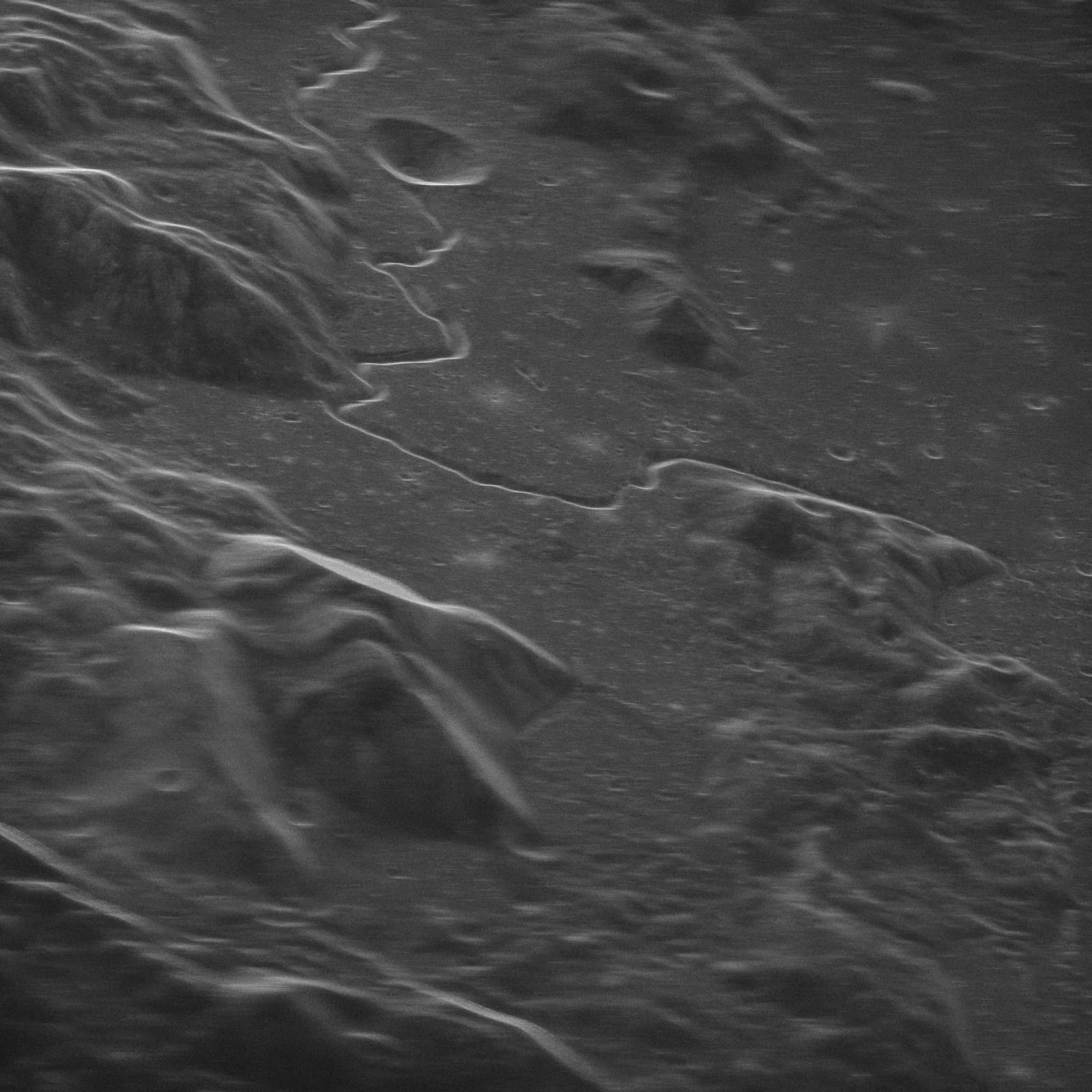 アポロ15号が1971年に上陸した地点のレーダー画像。この画像は地球上から撮影されている。
