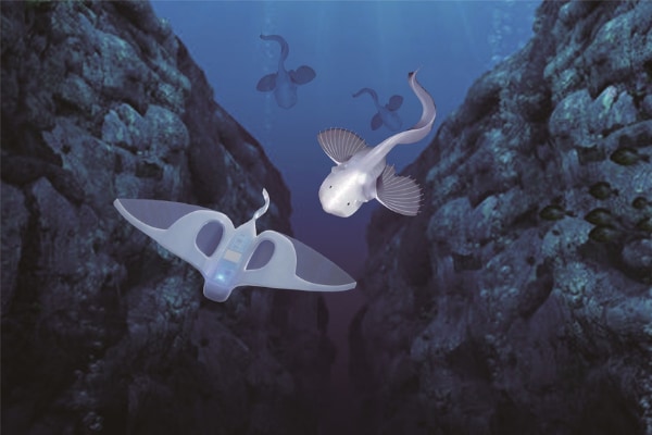 水深1.1万メートルのマリアナ海溝まで潜れる「柔らか魚ロボット」を開発　実在の深海魚の骨格がモデルに