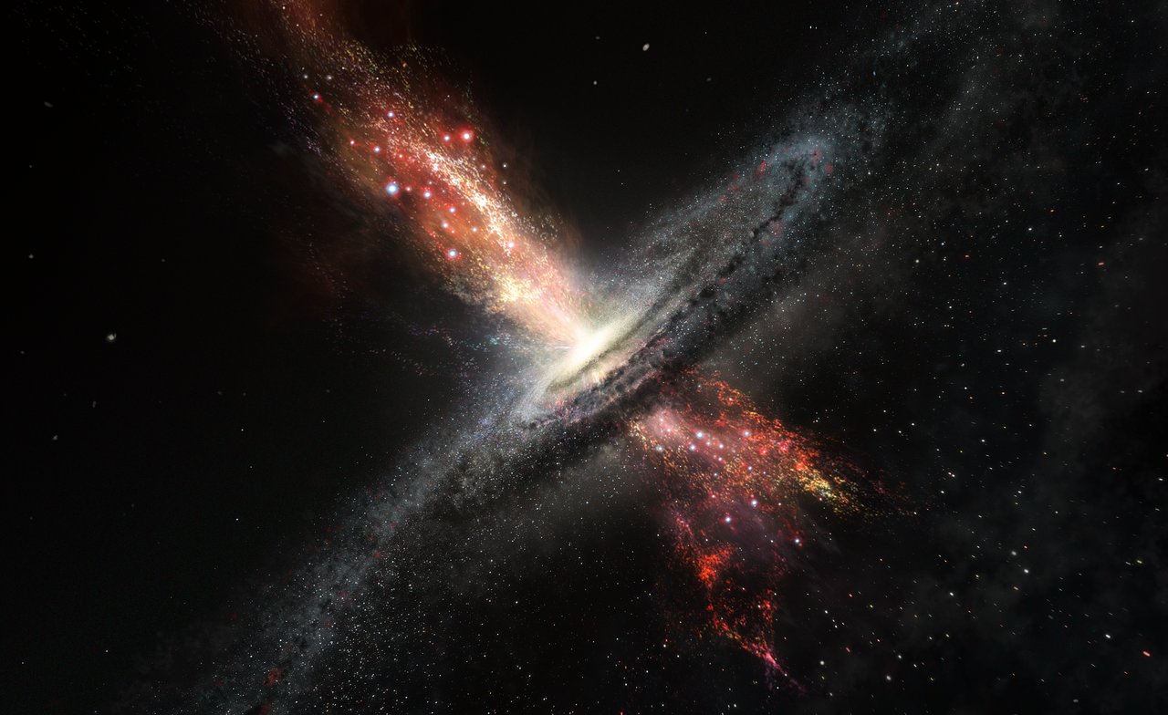 超大質量ブラックホールのイメージ。
