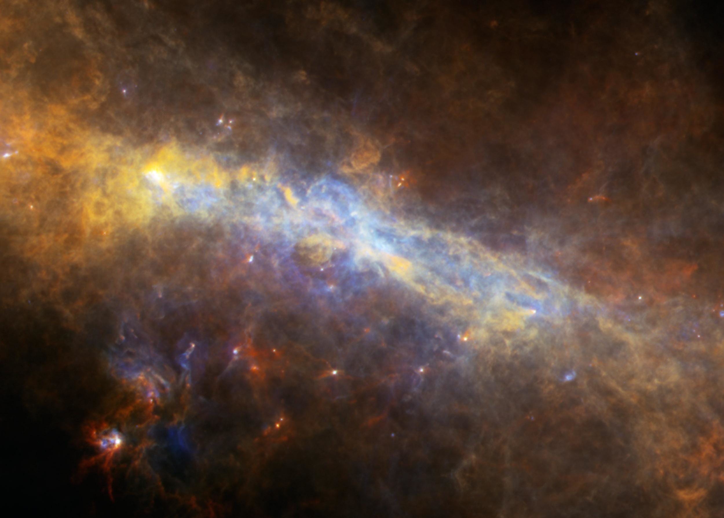 天の川銀河中心のガス雲。