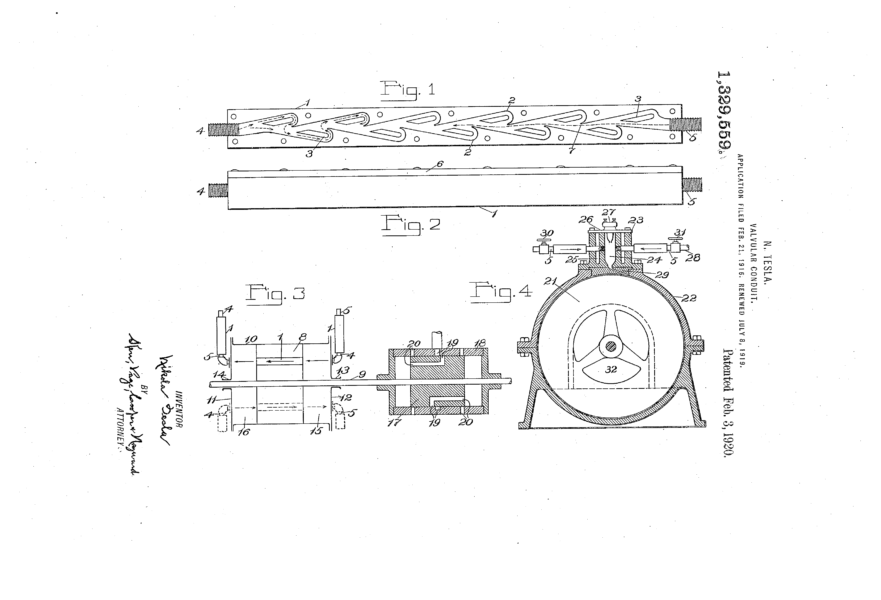 テスラが特許取得した「Valvular conduit」の書類