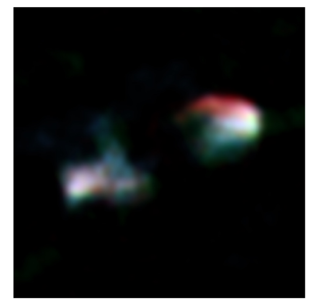 VLA 望遠鏡とアルマ望遠鏡の観測から得られた Arp 187 の電波画像