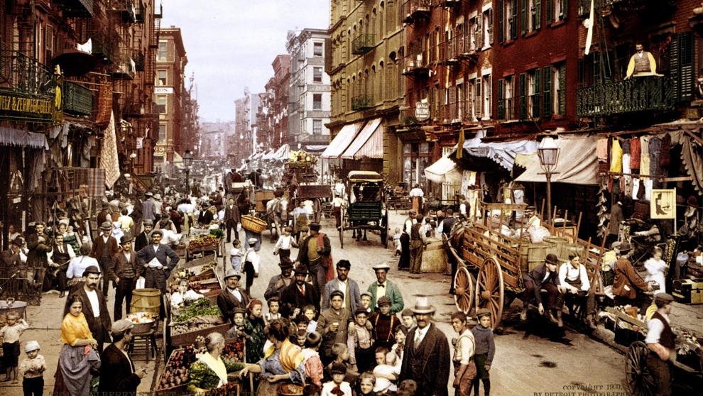 19世紀のニューヨークの市場