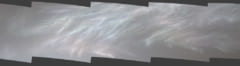 2021年3月5日にキュリオシティが撮影された虹色に輝く火星の真珠母雲。