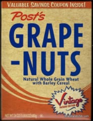 CWポストが商品化したグレープナッツ(Grape-Nuts)