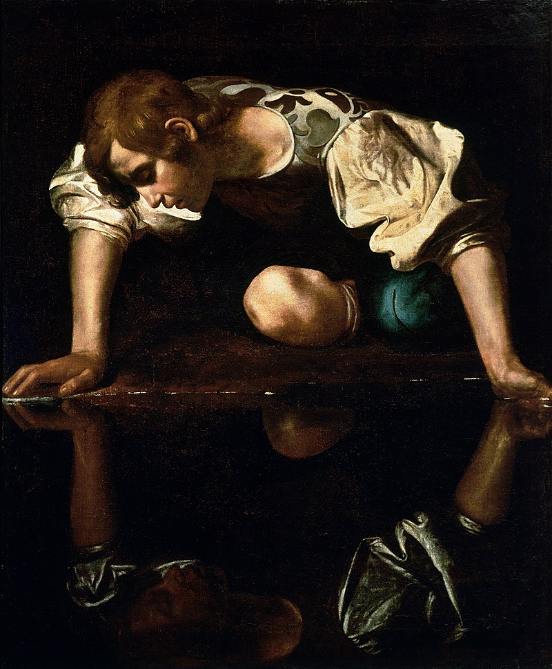 カラヴァッジオが描いたナルキッソスの絵画
