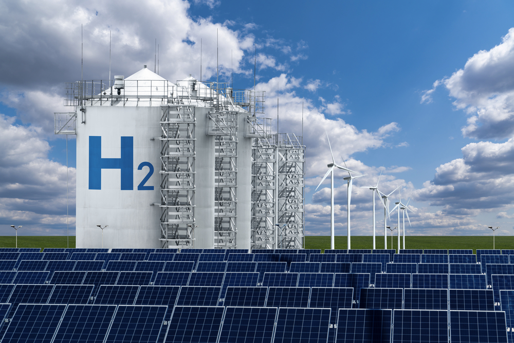 再生可能エネルギーを利用した水素向上のコンセプト画像