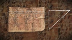先の粘土板と同時代のタブレット、三角関数表が記されている