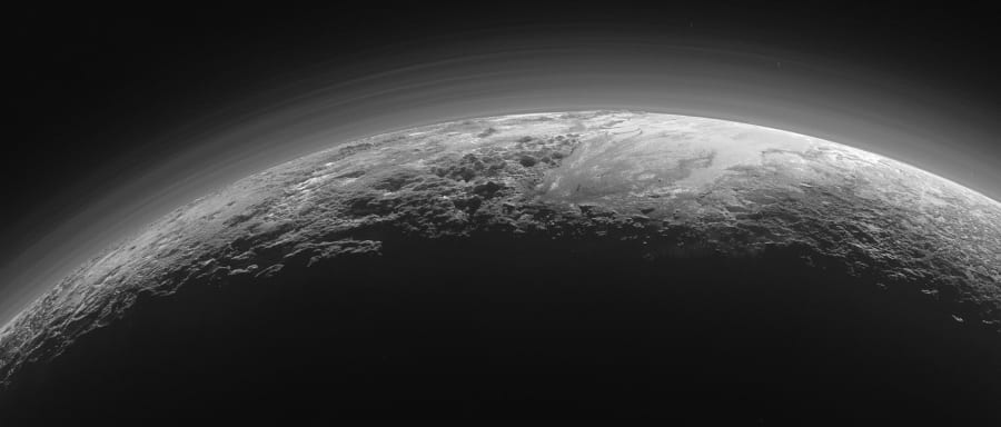 ニューホライズンがもっとも冥王星に接近した際の画像。