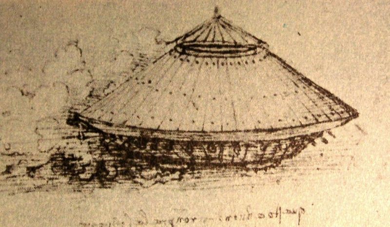 ダ・ヴィンチが1485年頃に描いた戦車のイラスト