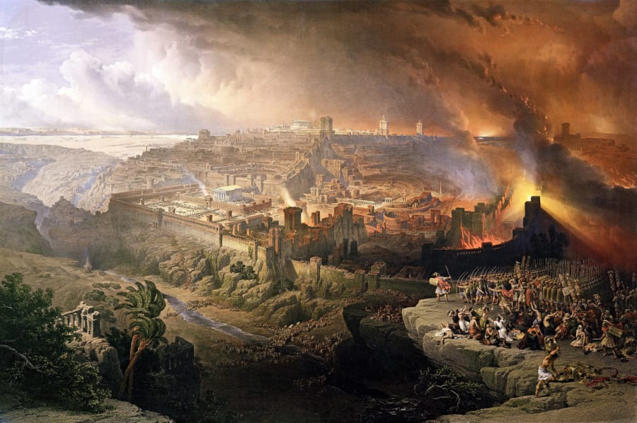 デイビッド・ロバーツによる「ユダヤ戦争」の絵画（1850年作）