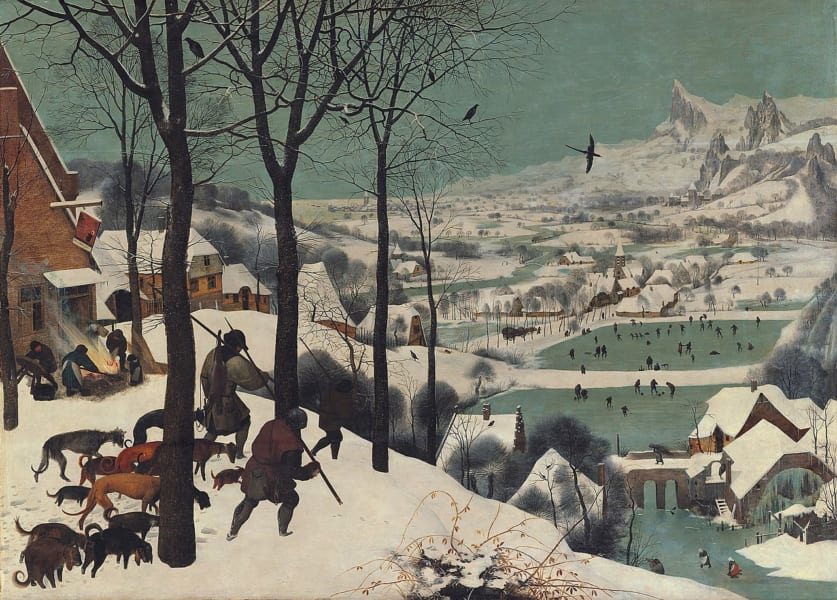 ピーテル・ブリューゲル作「雪中の狩人」1565年