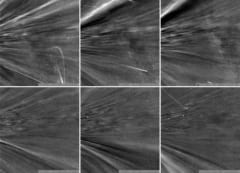 第9回の接近で撮影された擬似ストリーマーと呼ばれるコロナの構造。これは日食の際に地球から見ることができる。