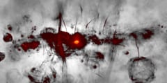 SARAOの電波望遠鏡「MeerKAT」が撮影した銀河中心領域の画像。