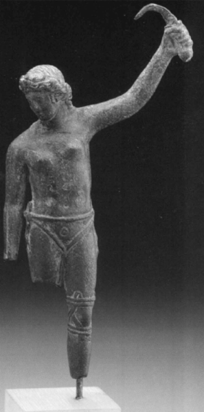 女剣闘士を模した古代ローマ時代の像