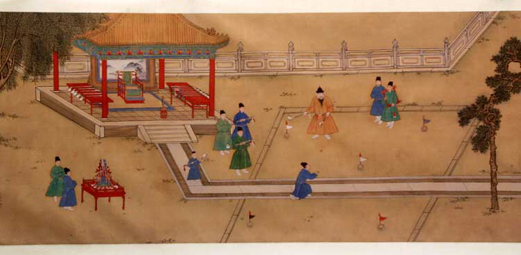 チュイワンをプレイする古代中国人のイメージ画