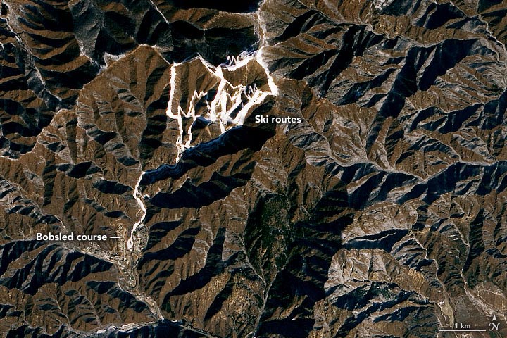 延慶ゾーンの衛星写真