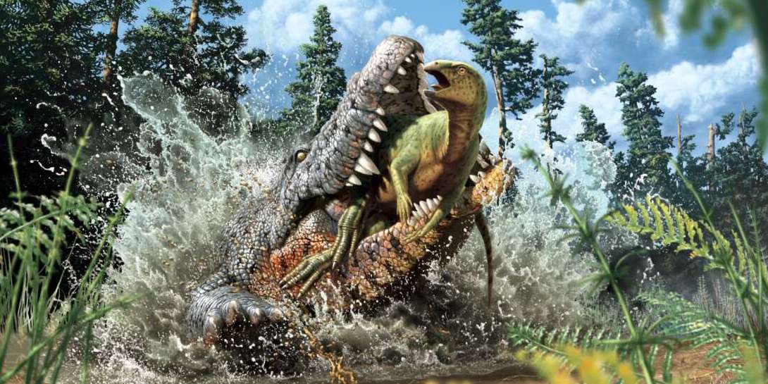 恐竜を「最後の晩餐」にした新種の古代ワニを発見！
