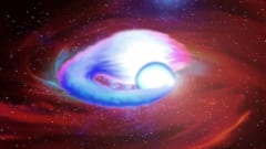 特殊な構造の星は、二つの白色矮星の融合から生まれた