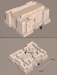 ウバイド文化に見られた神殿の3D復元イメージ
