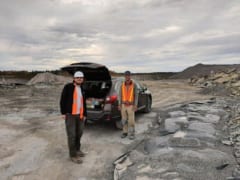 化石が見つかったシムコー湖の採石場