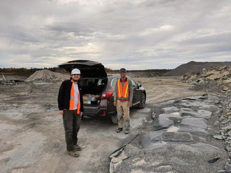 化石が見つかったシムコー湖の採石場