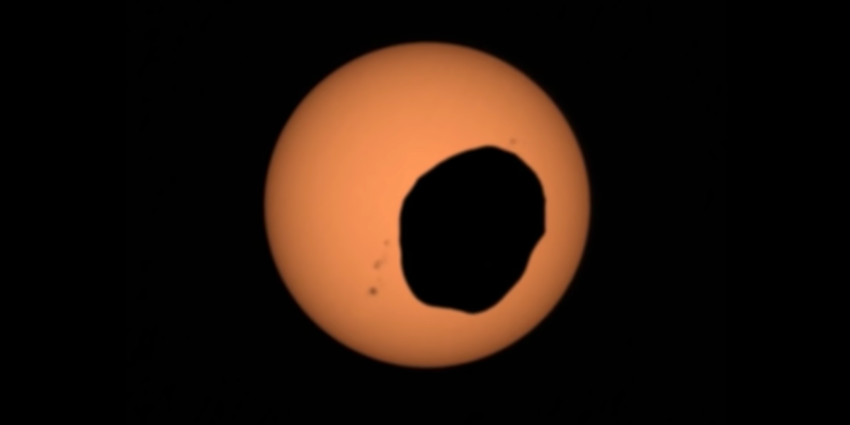 火星探査機「パーサヴィアランス」によって撮影された日食