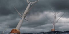 海に浮かぶ新しい風力発電機