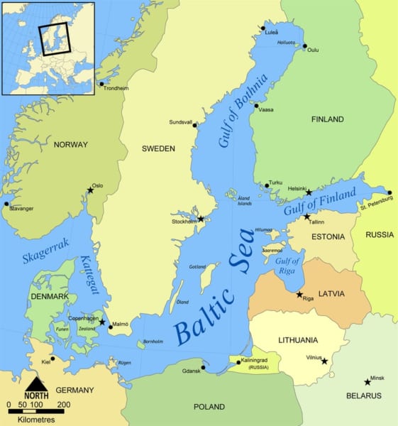 スウェーデン南東に浮かぶ大きな島が「ゴットランド島」