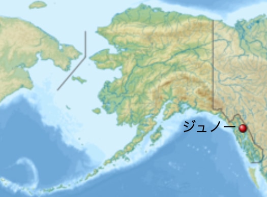 アラスカ州ジュノーの位置