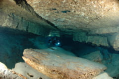 水中洞窟の一画の様子