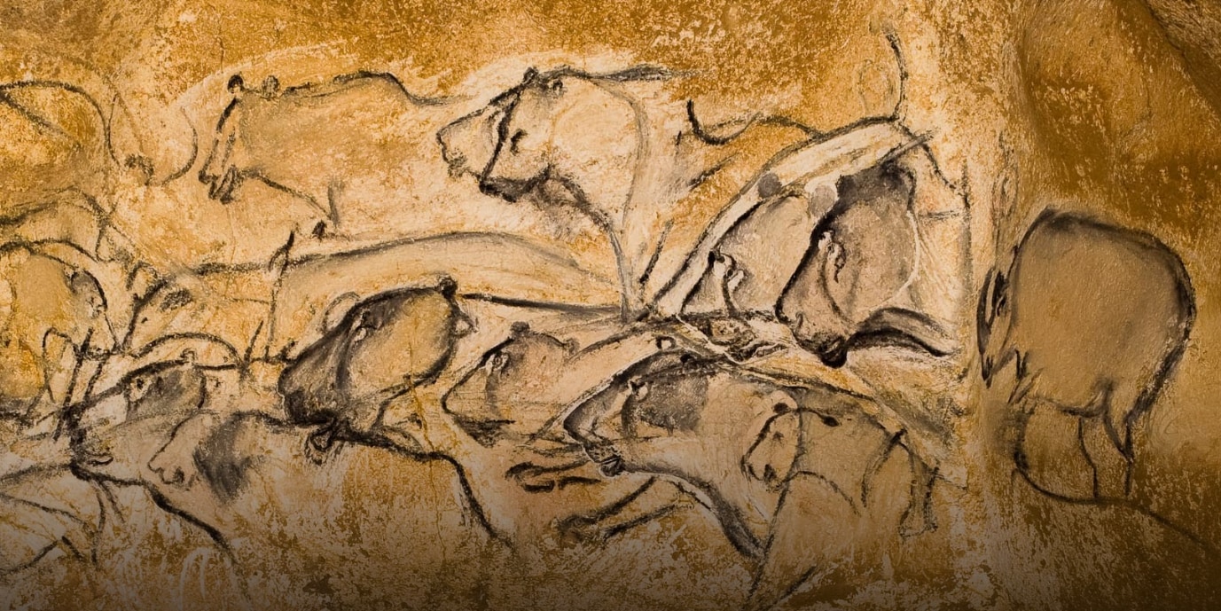 ショーヴェ洞窟壁画では、動物の動きが表現されている