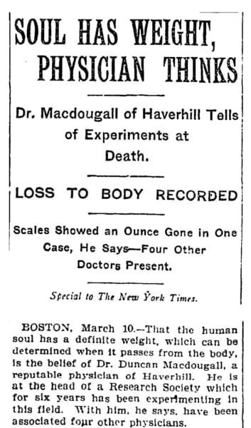 『The New York Times』に掲載された記事（1907年3月11日）