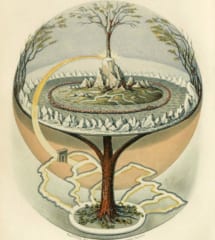 北欧神話において世界の中心にあるとされる樹「ユグドラシル」